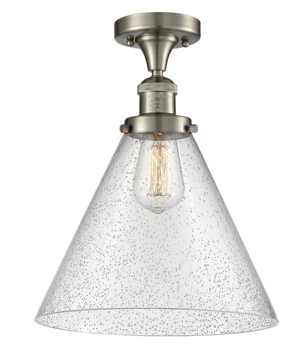 Innovations 517-1CH-SN-G44-L One Light Semi-Flush Mount, Brushed Satin Nickel