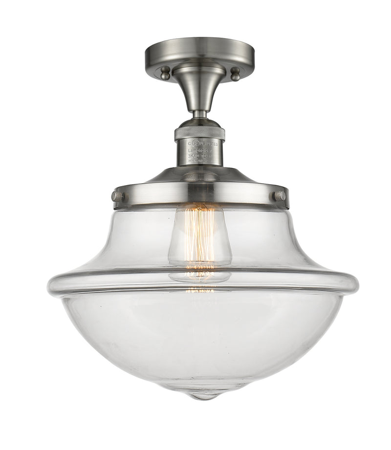 Innovations 517-1CH-SN-G542 One Light Semi-Flush Mount, Brushed Satin Nickel