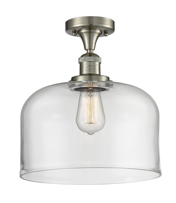 Innovations 517-1CH-SN-G72-L One Light Semi-Flush Mount, Brushed Satin Nickel