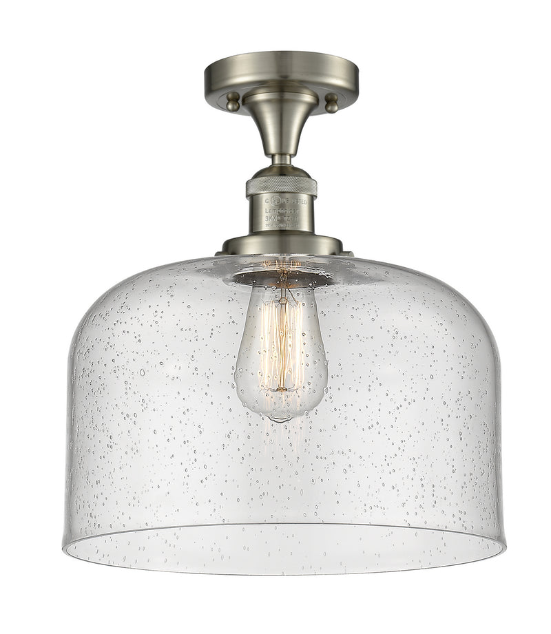 Innovations 517-1CH-SN-G74-L-LED LED Semi-Flush Mount, Brushed Satin Nickel