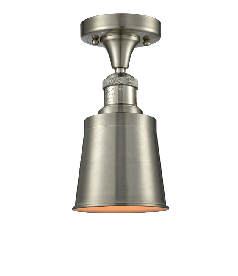 Innovations 517-1CH-SN-M9-SN-LED LED Semi-Flush Mount, Brushed Satin Nickel