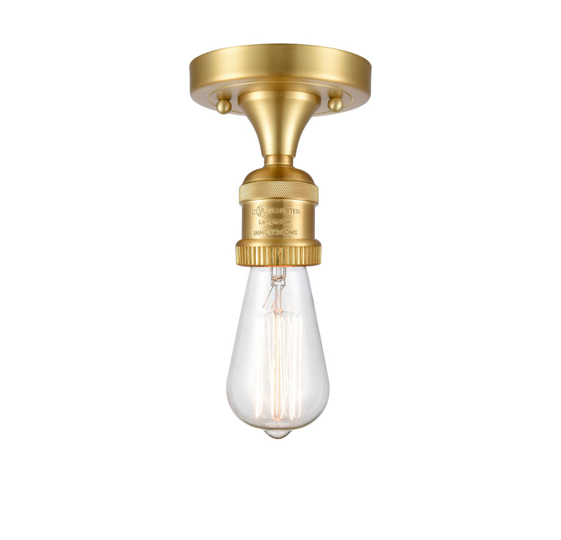 Innovations 517-1C-SG One Light Semi-Flush Mount, Satin Gold