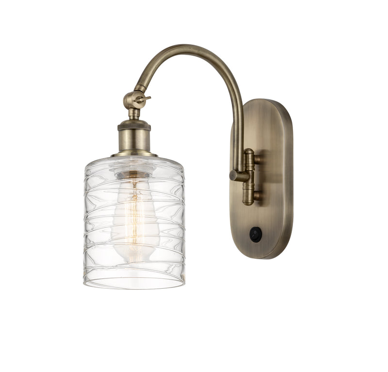Innovations 518-1W-AB-G1113 One Light Wall Sconce, Antique Brass