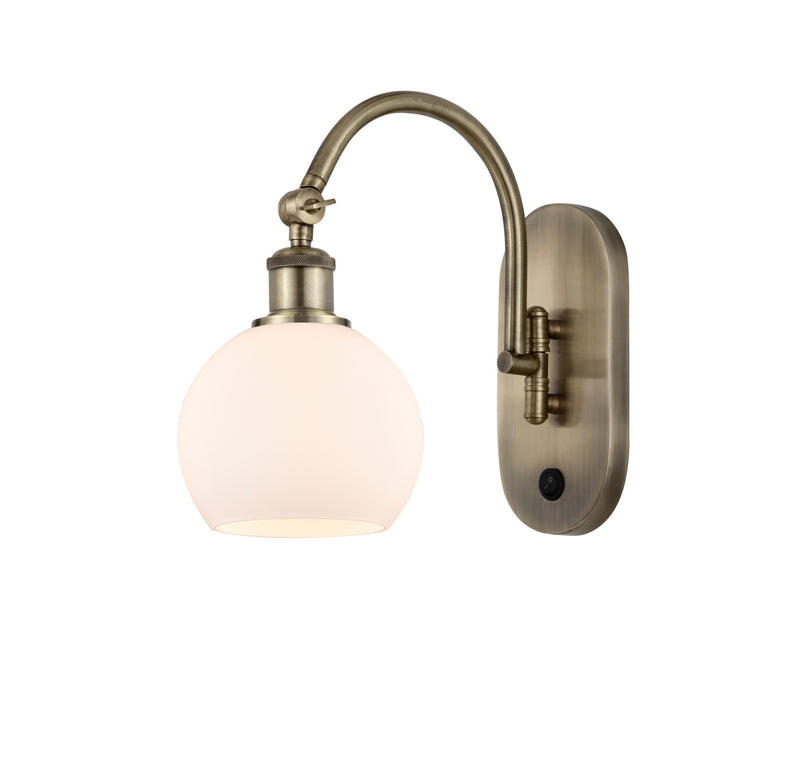 Innovations 518-1W-AB-G121-6 One Light Wall Sconce, Antique Brass