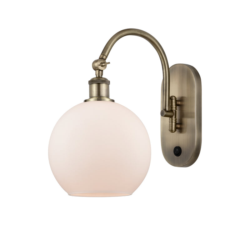 Innovations 518-1W-AB-G121-8 One Light Wall Sconce, Antique Brass