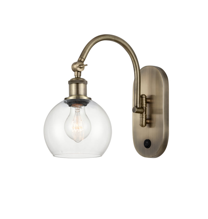 Innovations 518-1W-AB-G122-6 One Light Wall Sconce, Antique Brass