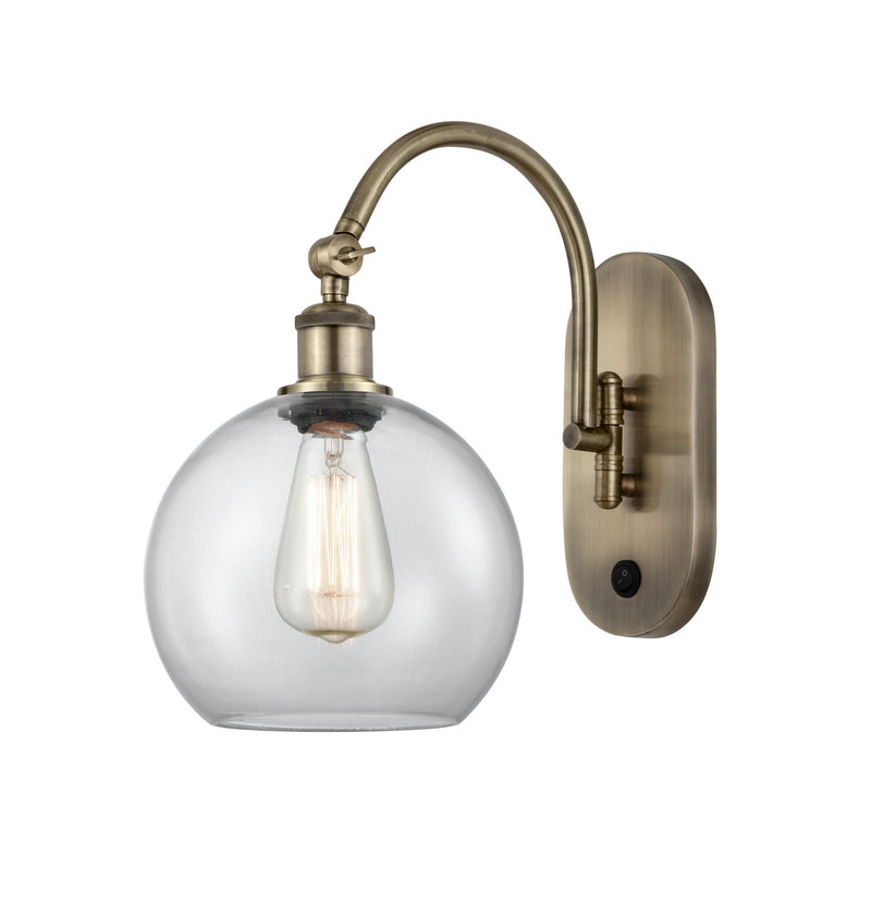 Innovations 518-1W-AB-G122-8 One Light Wall Sconce, Antique Brass