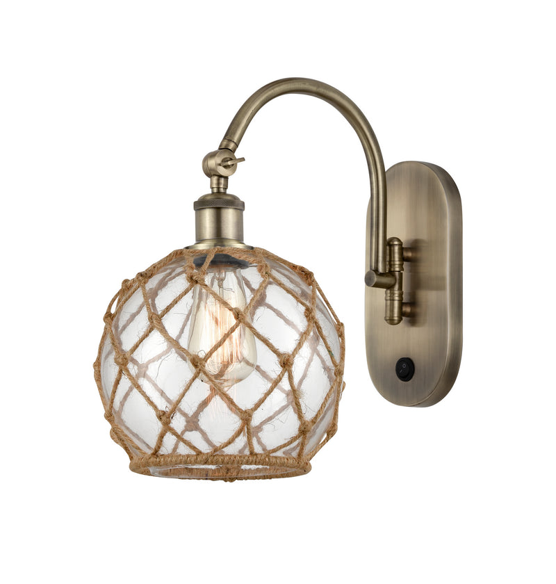 Innovations 518-1W-AB-G122-8RB-LED LED Wall Sconce, Antique Brass