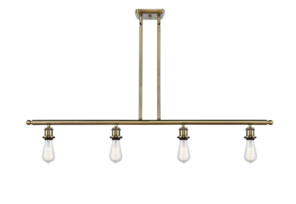 Innovations 516-4I-AB Four Light Island Pendant, Antique Brass