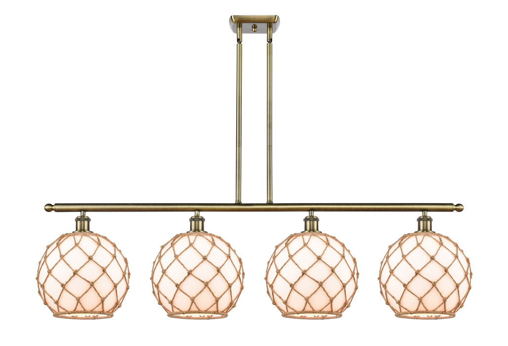 Innovations 516-4I-AB-G121-10RB-LED LED Island Pendant, Antique Brass