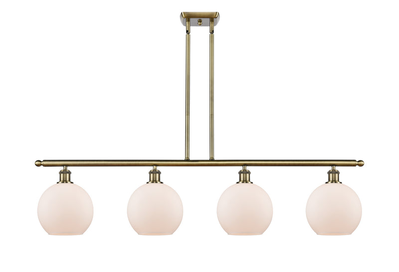 Innovations 516-4I-AB-G121-8-LED LED Island Pendant, Antique Brass