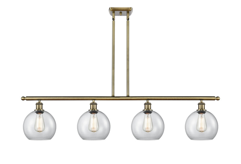 Innovations 516-4I-AB-G122-8 Four Light Island Pendant, Antique Brass