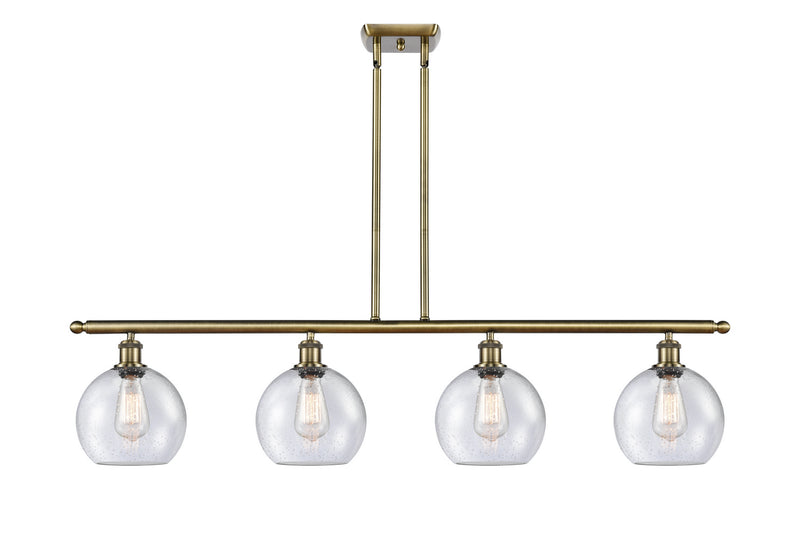 Innovations 516-4I-AB-G124-8-LED LED Island Pendant, Antique Brass