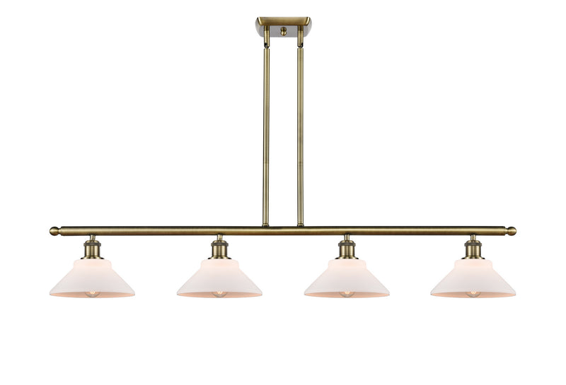Innovations 516-4I-AB-G131 Four Light Island Pendant, Antique Brass