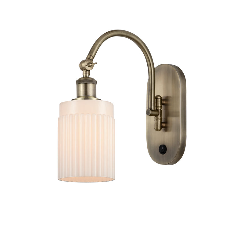 Innovations 518-1W-AB-G341 One Light Wall Sconce, Antique Brass