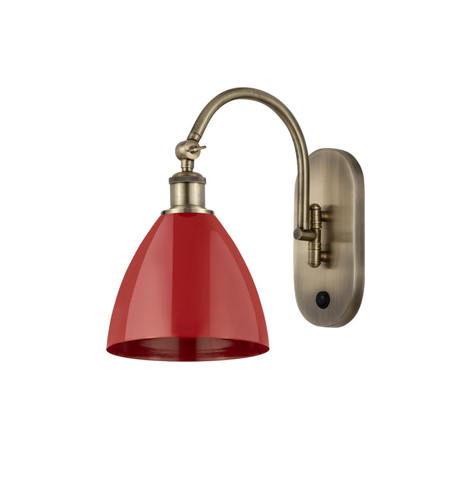Innovations 518-1W-AB-MBD-75-RD One Light Wall Sconce, Antique Brass
