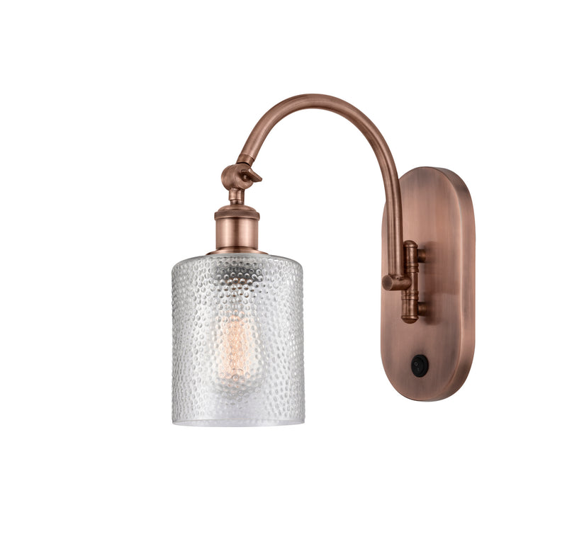 Innovations 518-1W-AC-G112 One Light Wall Sconce, Antique Copper