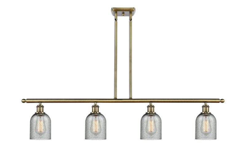 Innovations 516-4I-AB-G257 Four Light Island Pendant, Antique Brass