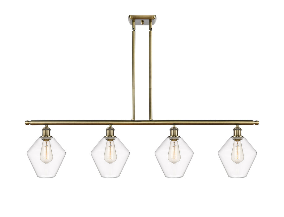Innovations 516-4I-AB-G652-8 Four Light Island Pendant, Antique Brass