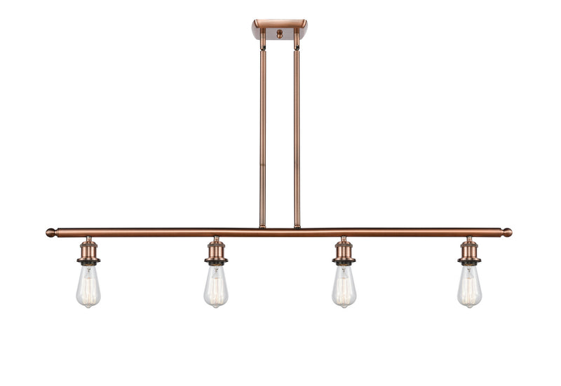 Innovations 516-4I-AC Four Light Island Pendant, Antique Copper