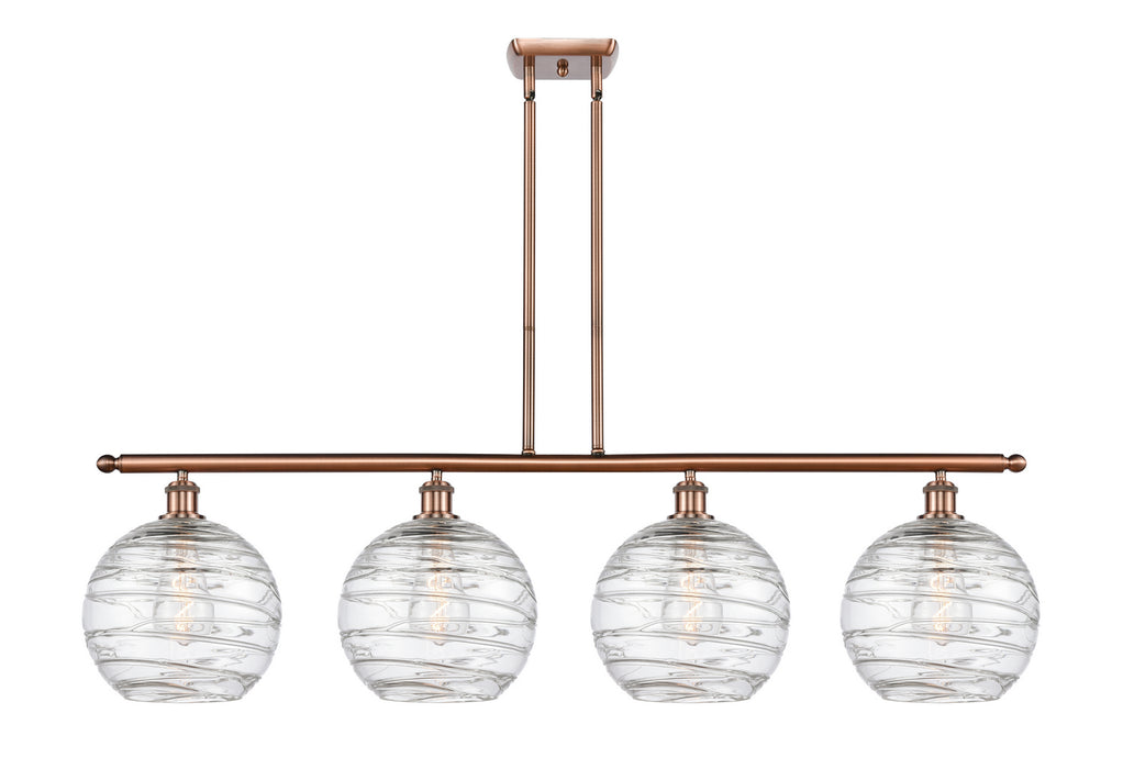 Innovations 516-4I-AC-G1213-10-LED LED Island Pendant, Antique Copper