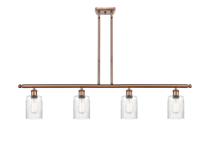 Innovations 516-4I-AC-G342 Four Light Island Pendant, Antique Copper