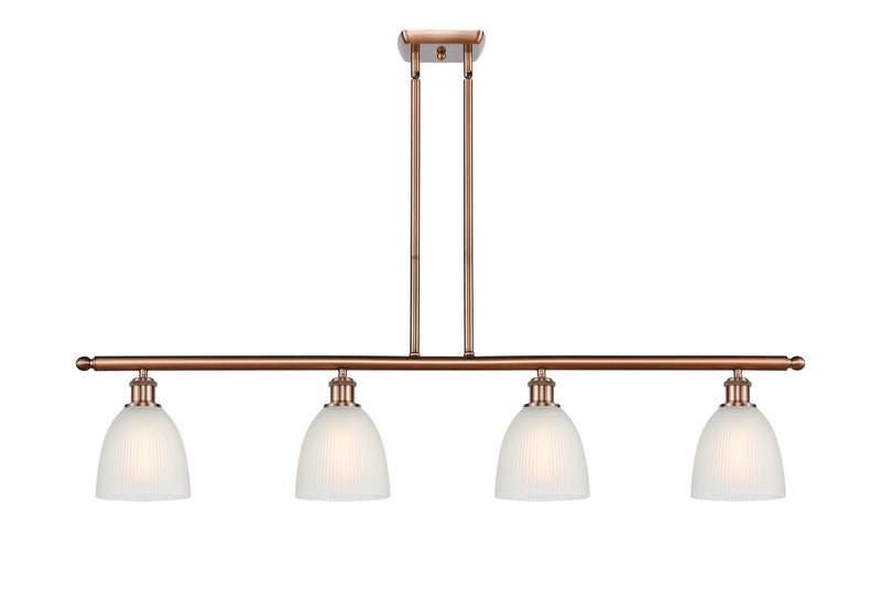 Innovations 516-4I-AC-G381 Four Light Island Pendant, Antique Copper