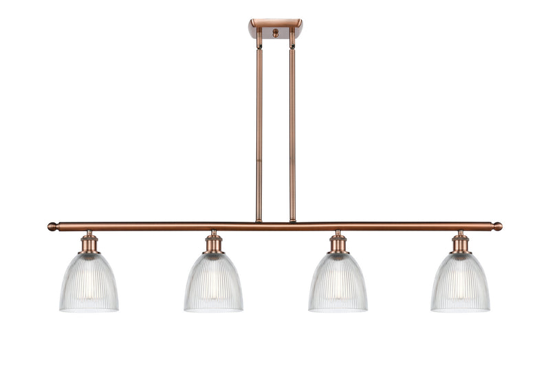 Innovations 516-4I-AC-G382 Four Light Island Pendant, Antique Copper