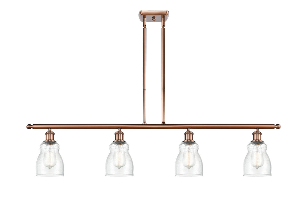 Innovations 516-4I-AC-G394 Four Light Island Pendant, Antique Copper