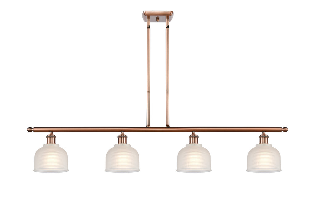 Innovations 516-4I-AC-G411-LED LED Island Pendant, Antique Copper