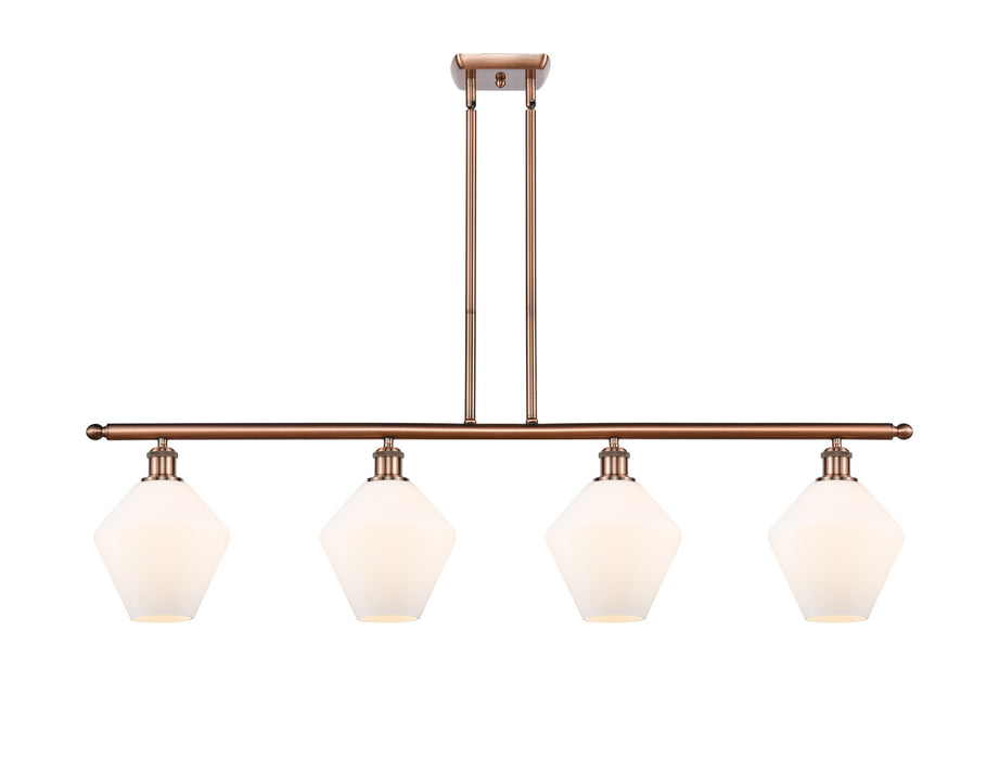 Innovations 516-4I-AC-G651-8 Four Light Island Pendant, Antique Copper