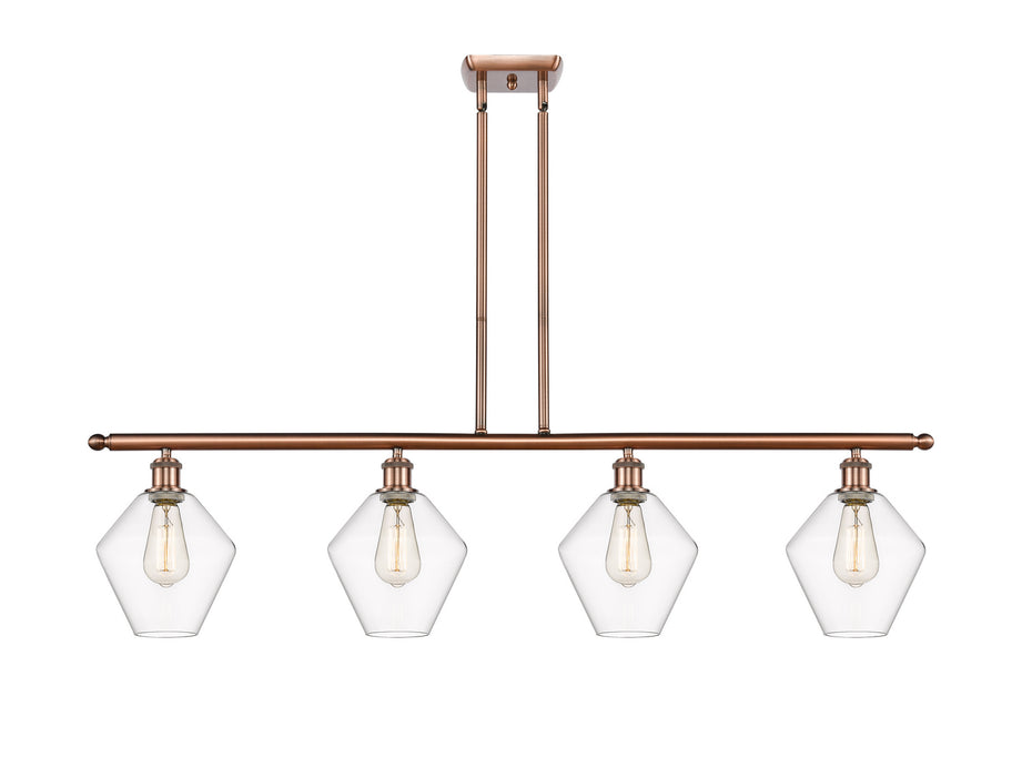 Innovations 516-4I-AC-G652-8 Four Light Island Pendant, Antique Copper