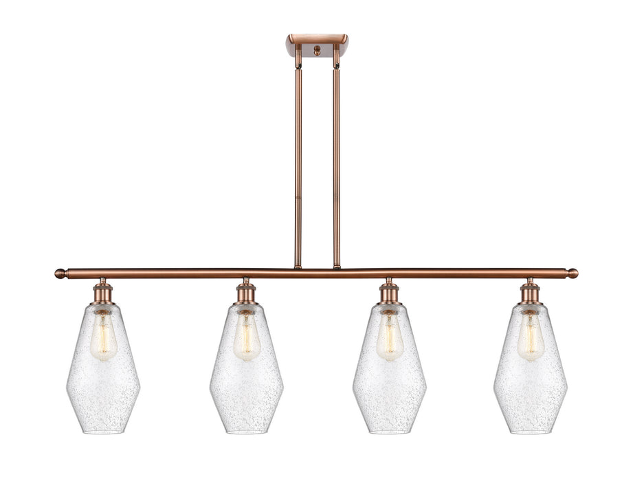 Innovations 516-4I-AC-G654-7 Four Light Island Pendant, Antique Copper