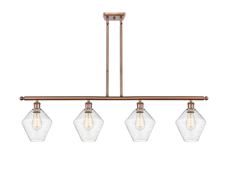 Innovations 516-4I-AC-G654-8-LED LED Island Pendant, Antique Copper