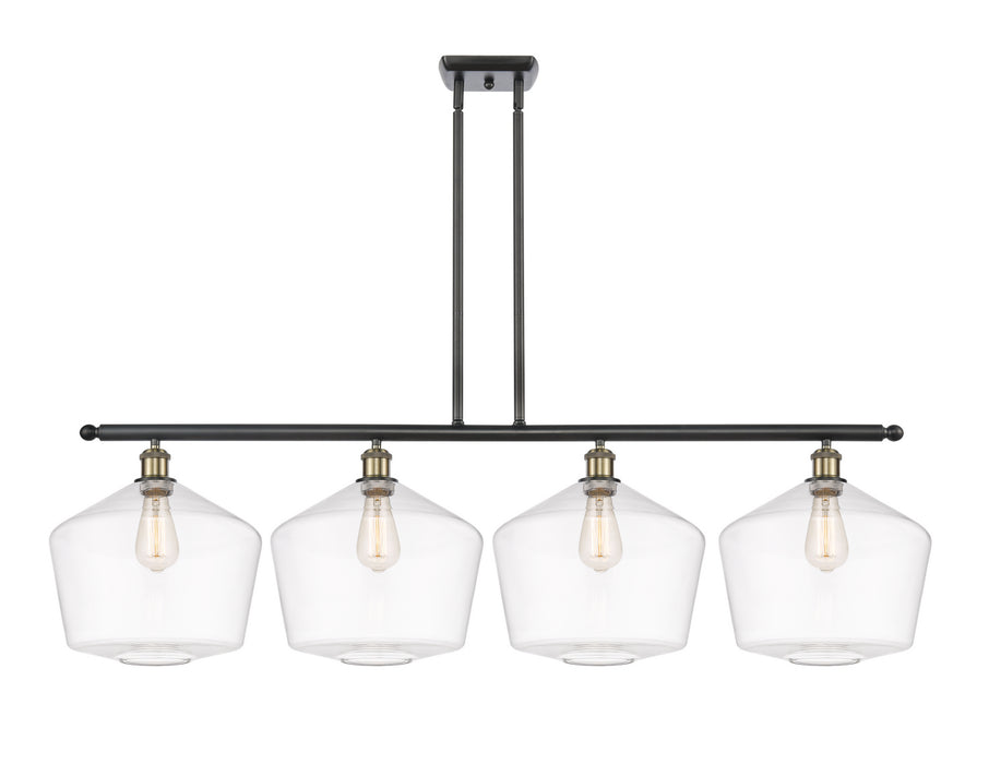 Innovations 516-4I-BAB-G652-12 Four Light Island Pendant, Black Antique Brass