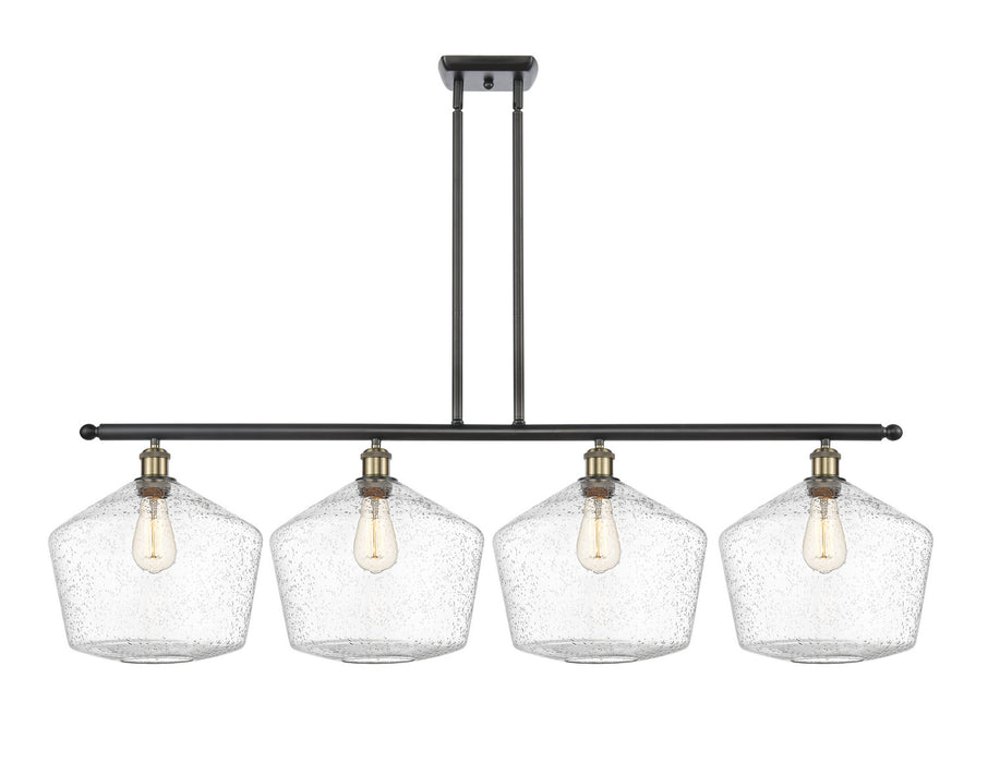 Innovations 516-4I-BAB-G654-12 Four Light Island Pendant, Black Antique Brass