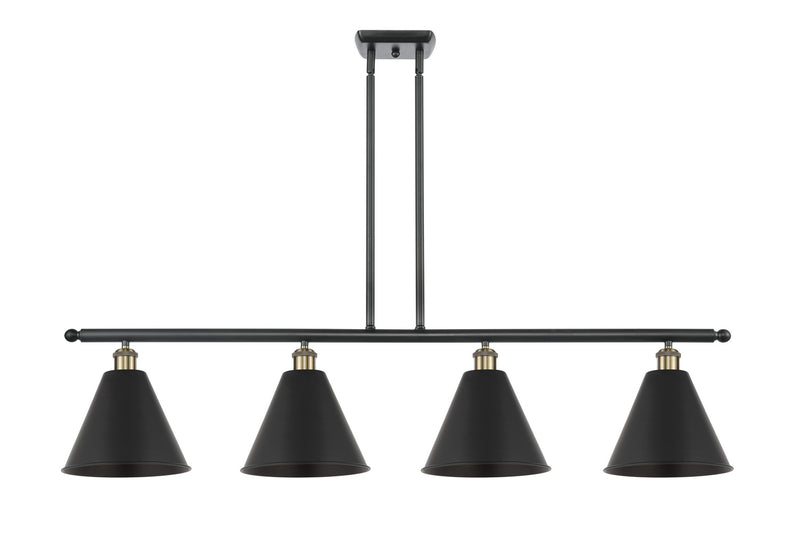 Innovations 516-4I-BAB-MBC-12-BK Four Light Island Pendant, Black Antique Brass
