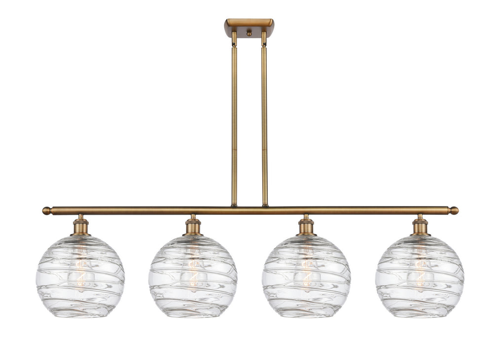 Innovations 516-4I-BB-G1213-10 Four Light Island Pendant, Brushed Brass