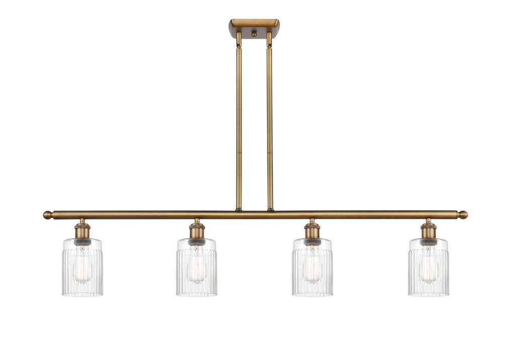 Innovations 516-4I-BB-G342 Four Light Island Pendant, Brushed Brass