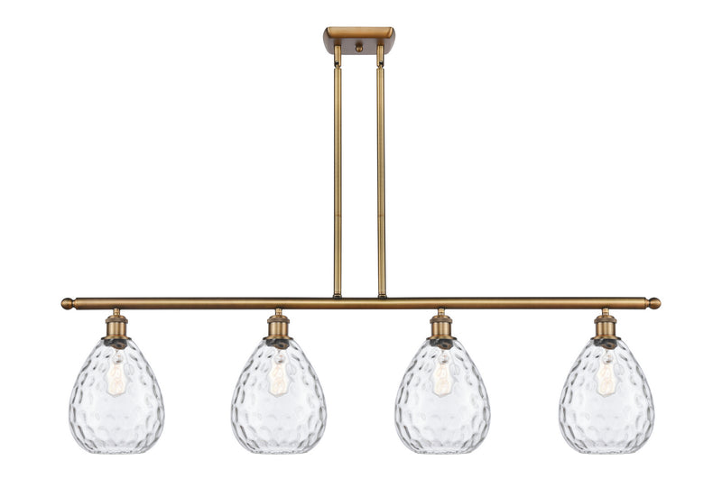 Innovations 516-4I-BB-G372 Four Light Island Pendant, Brushed Brass