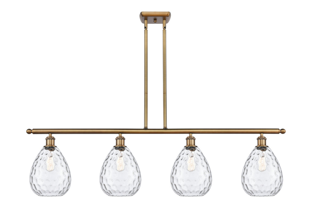 Innovations 516-4I-BB-G372 Four Light Island Pendant, Brushed Brass