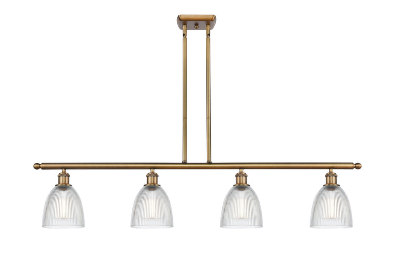 Innovations 516-4I-BB-G382 Four Light Island Pendant, Brushed Brass