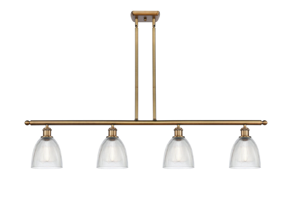 Innovations 516-4I-BB-G382 Four Light Island Pendant, Brushed Brass