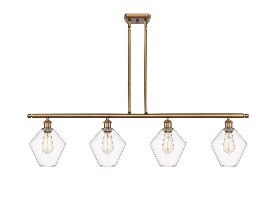 Innovations 516-4I-BB-G652-8 Four Light Island Pendant, Brushed Brass