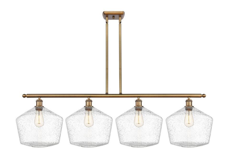 Innovations 516-4I-BB-G654-12 Four Light Island Pendant, Brushed Brass