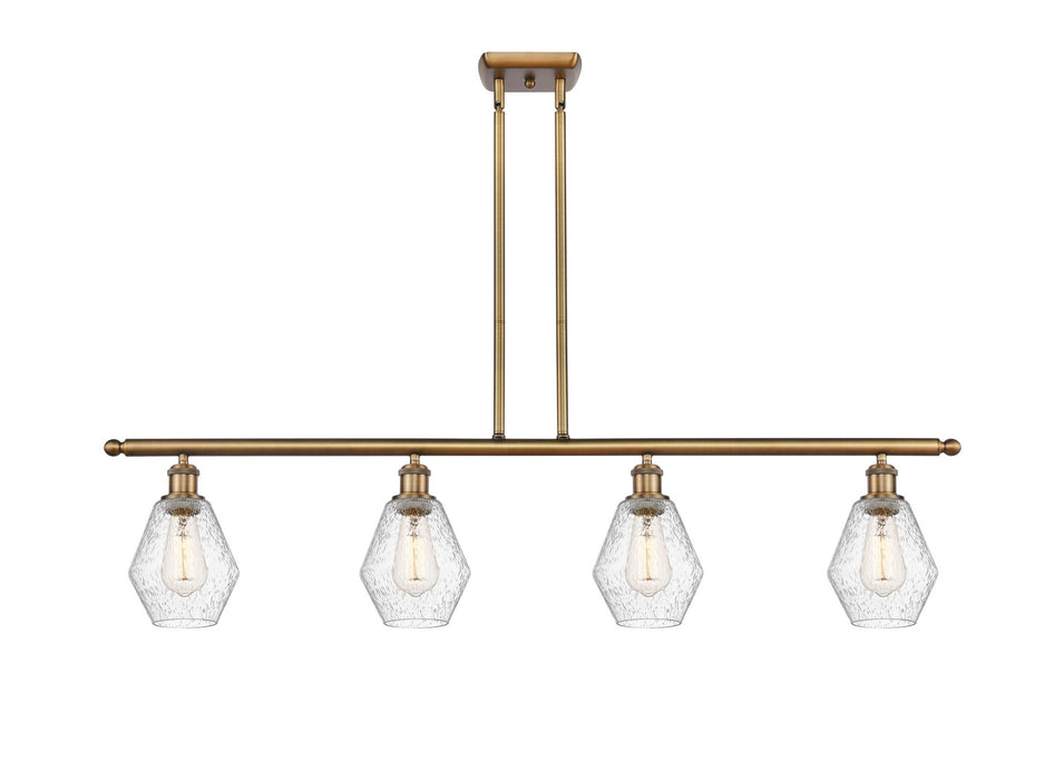 Innovations 516-4I-BB-G654-6 Four Light Island Pendant, Brushed Brass