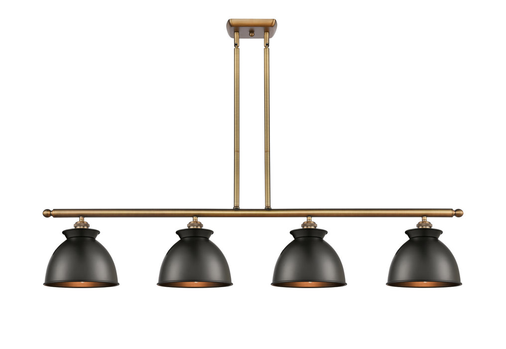 Innovations 516-4I-BB-M14-BK Four Light Island Pendant, Brushed Brass