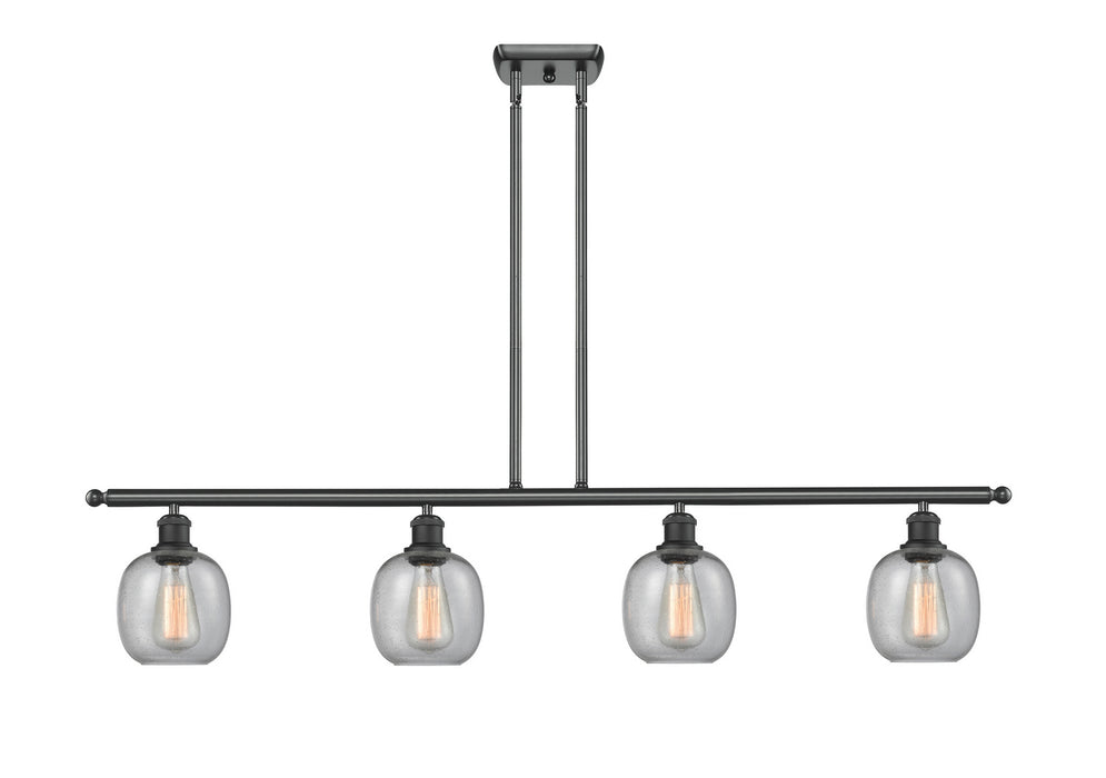 Innovations 516-4I-BK-G104-LED LED Island Pendant, Matte Black