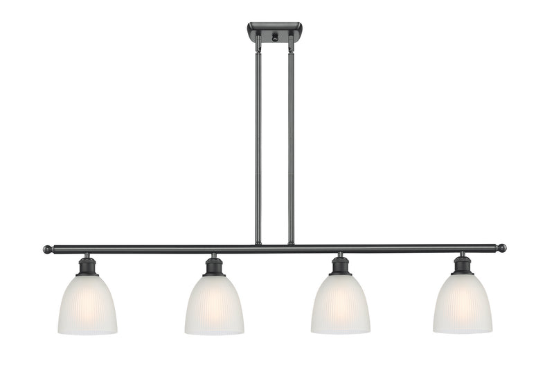Innovations 516-4I-BK-G381 Four Light Island Pendant, Matte Black