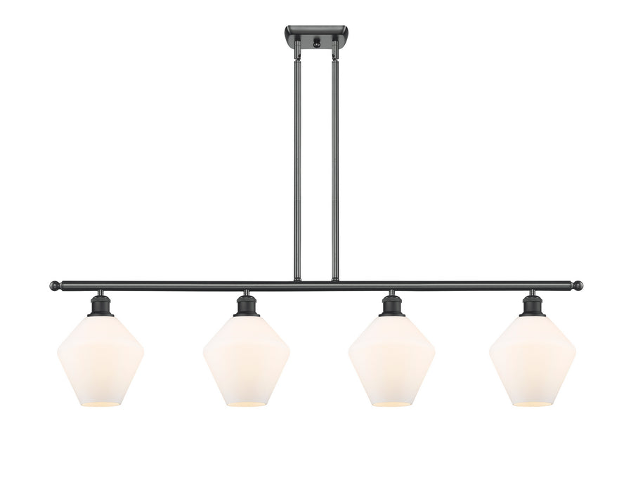 Innovations 516-4I-BK-G651-8 Four Light Island Pendant, Matte Black